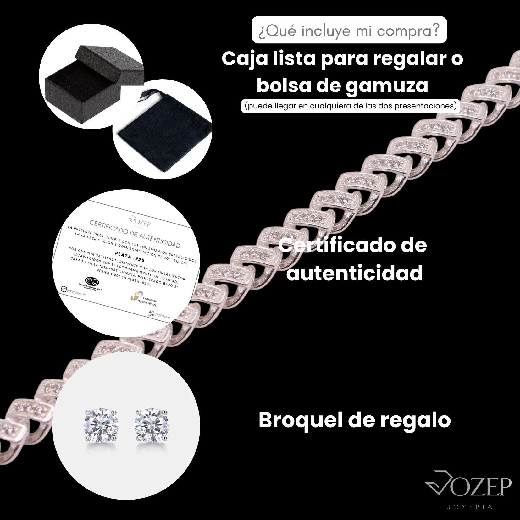 Pulsera Plata .925 Trenzado Diamantado Classic 18 cm