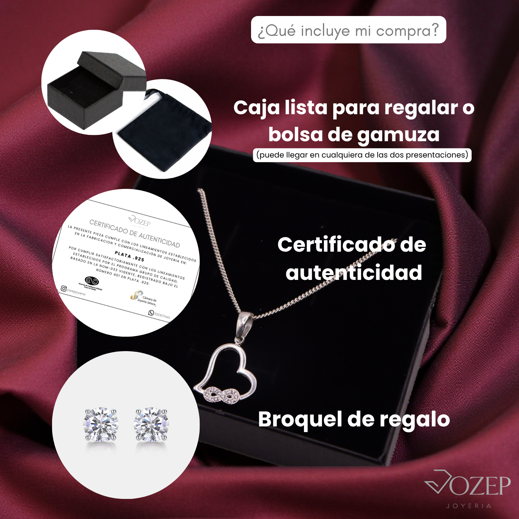 Dije Corazón Infinito Plata 925