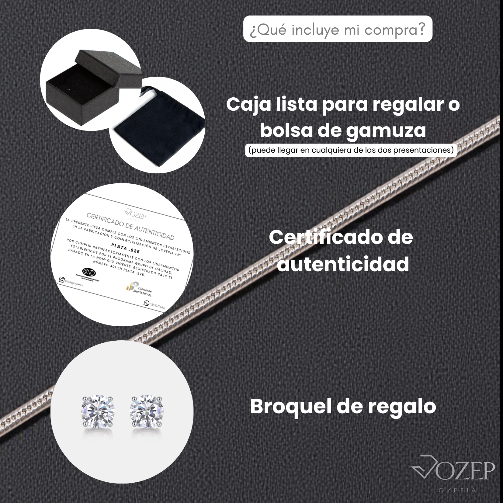 Pulsera Monoriel Plata .925 | Jozep Joyería Plateado 18 Cm