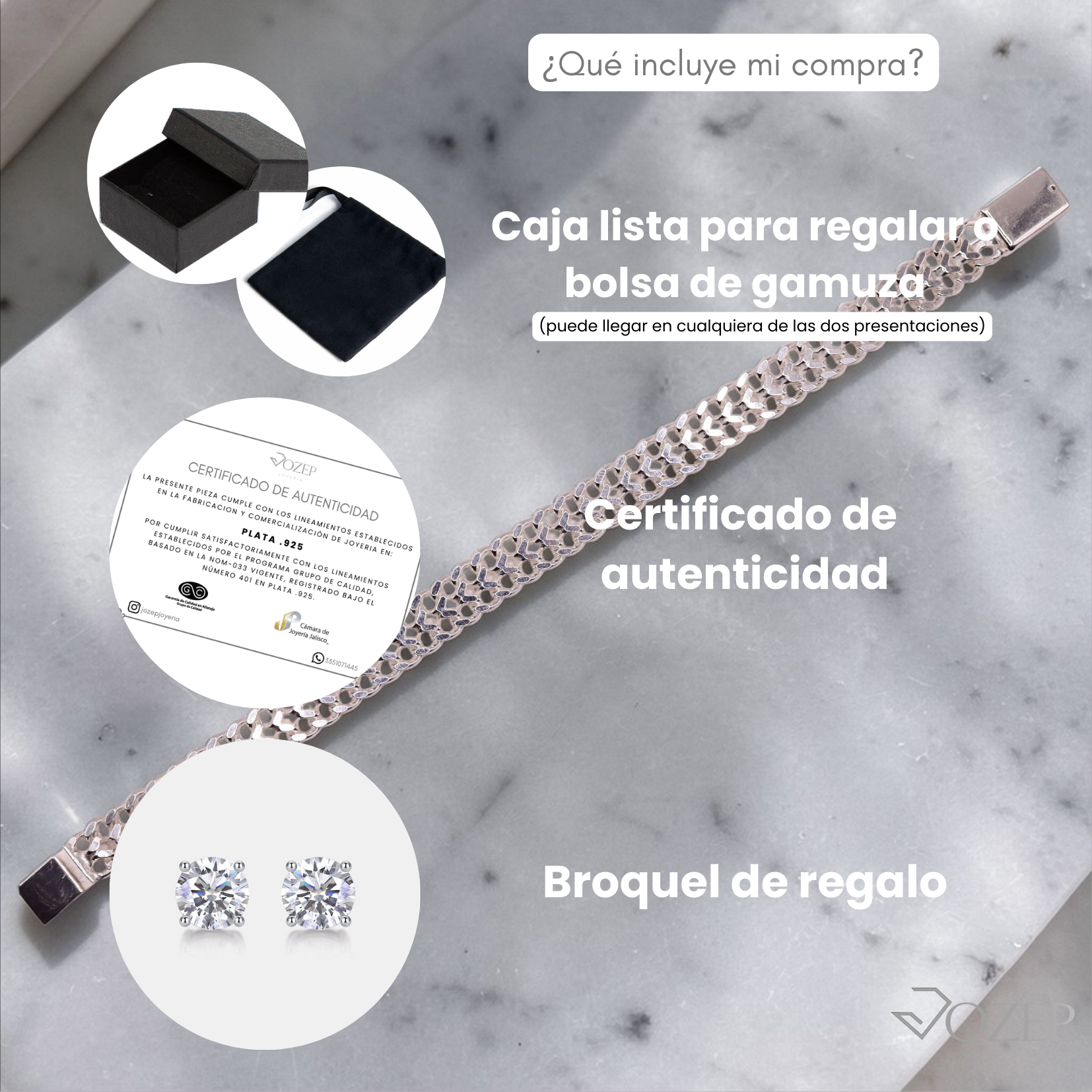 Pulsera de plata .925 tejido ancho 18 y 21 cm | Jozep Joyería