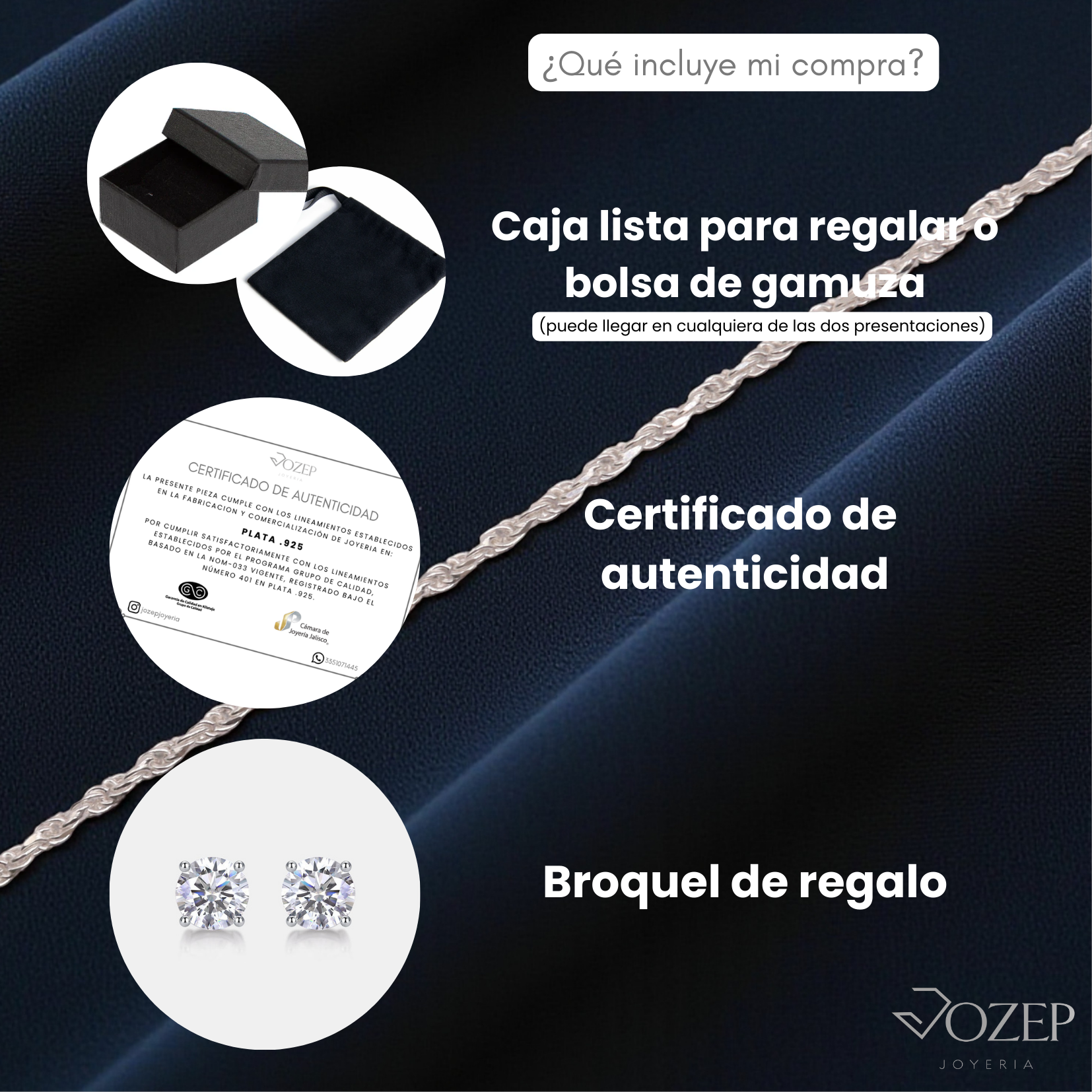 Pulso Torzal Delgado Plata .925 | Jozep Joyería Plateado 17.5 Cm