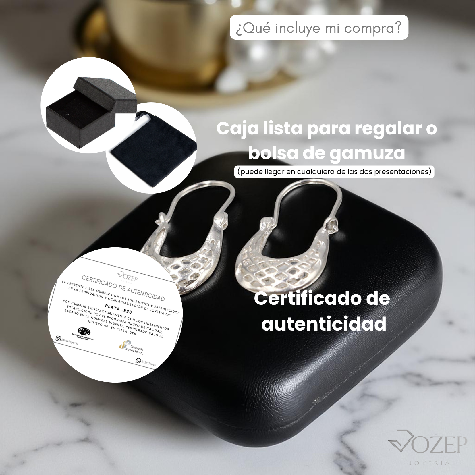 Arracadas Canasta de Plata .925