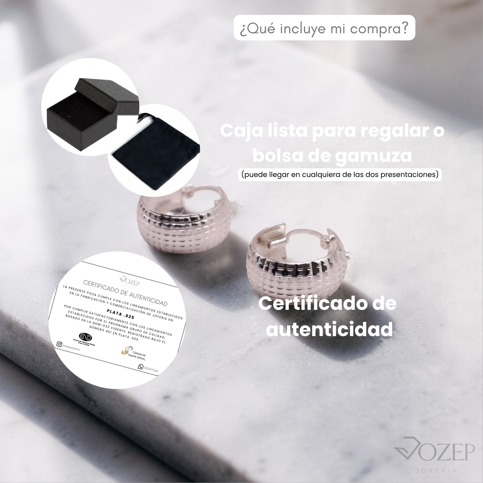 Arracadas Diamantadas de Plata .925