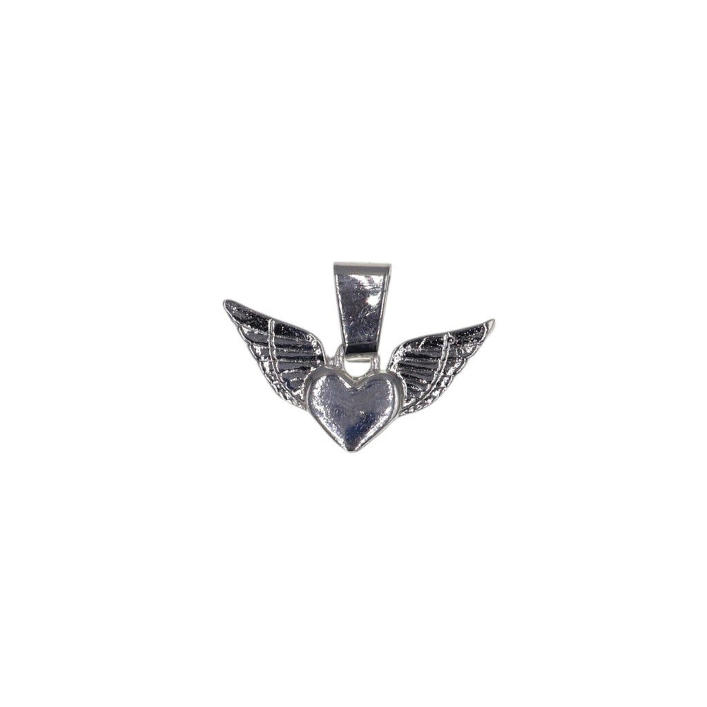 Dije Corazón con Alas + Cadena en Plata .925