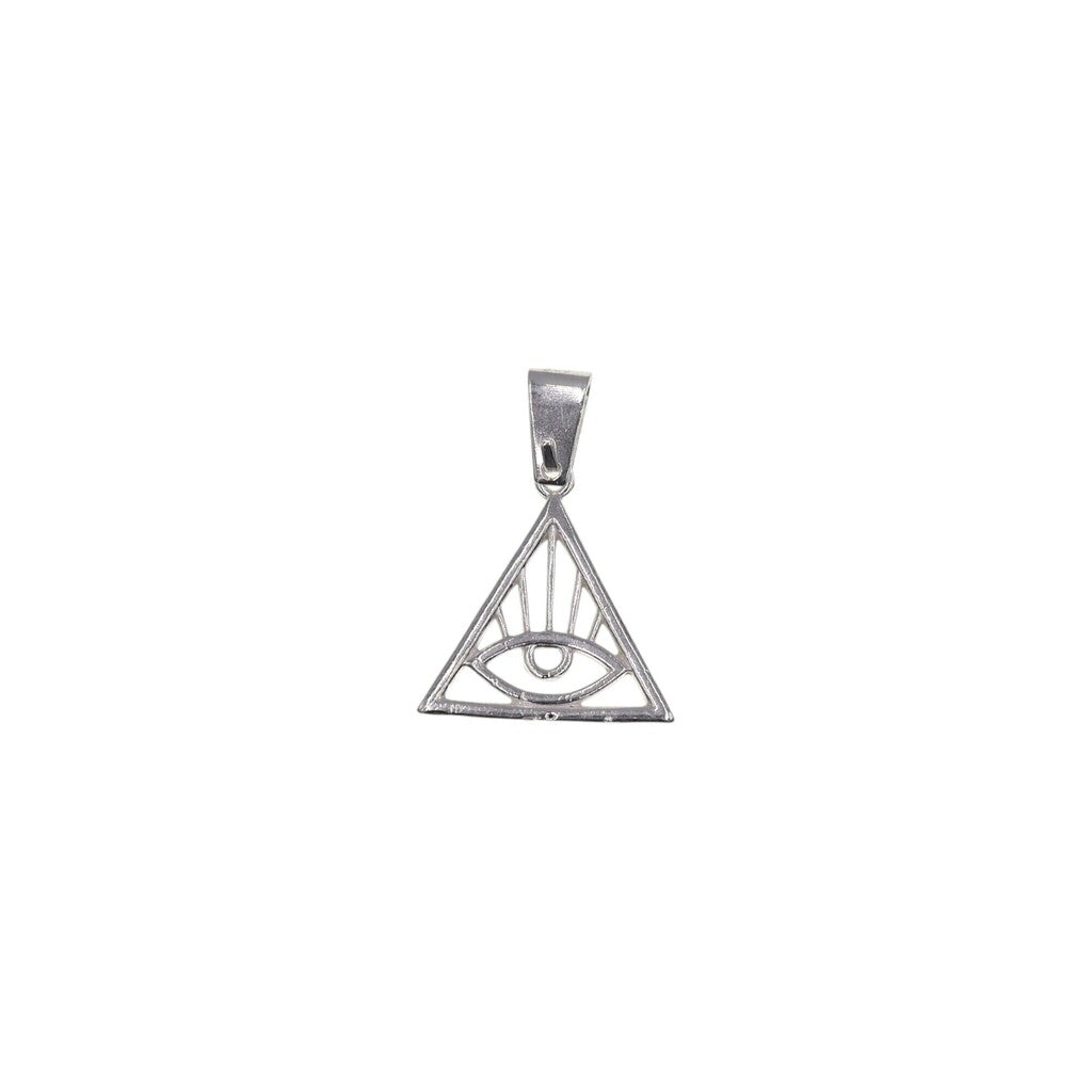 Dije Triángulo Iluminati + Cadena en Plata .925
