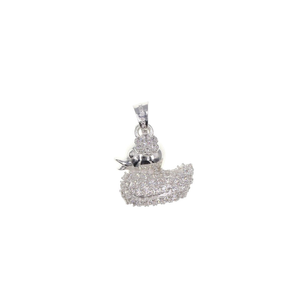 Dije De Pato + Cadena en Plata .925