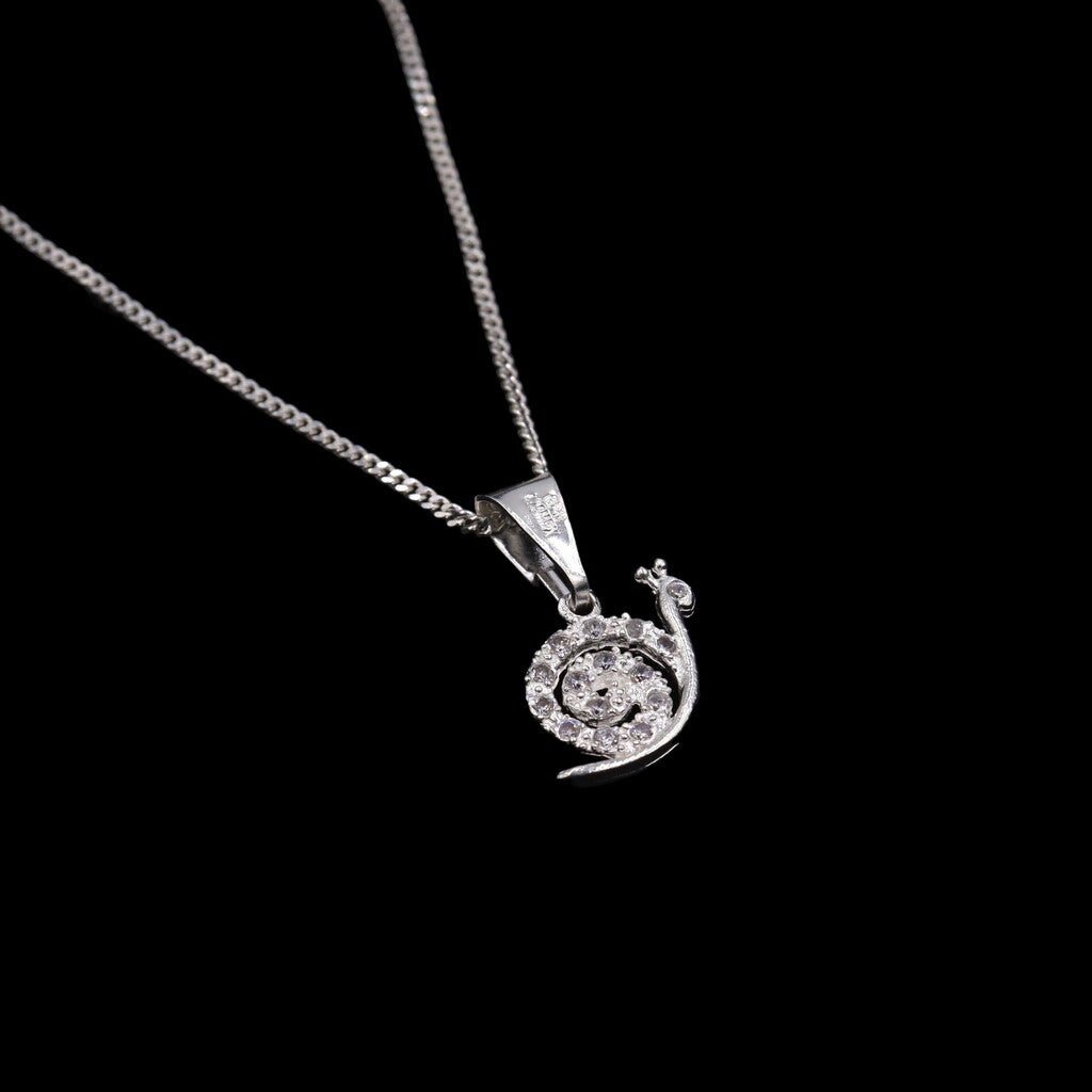 Dije Caracol Plata 925 Con Cadena Regalo Bonito Mujer