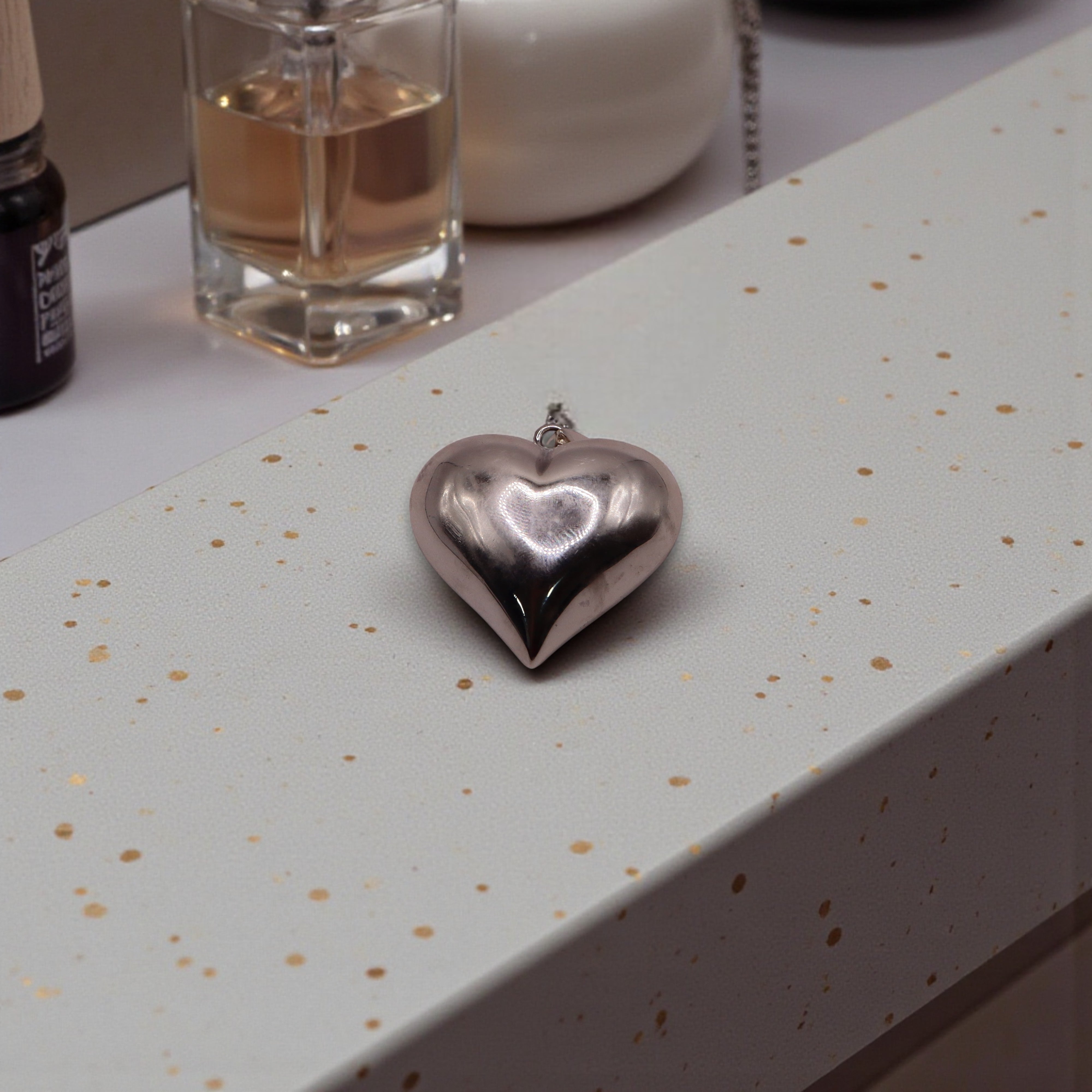 Dije Corazón Liso Grande Plata .925