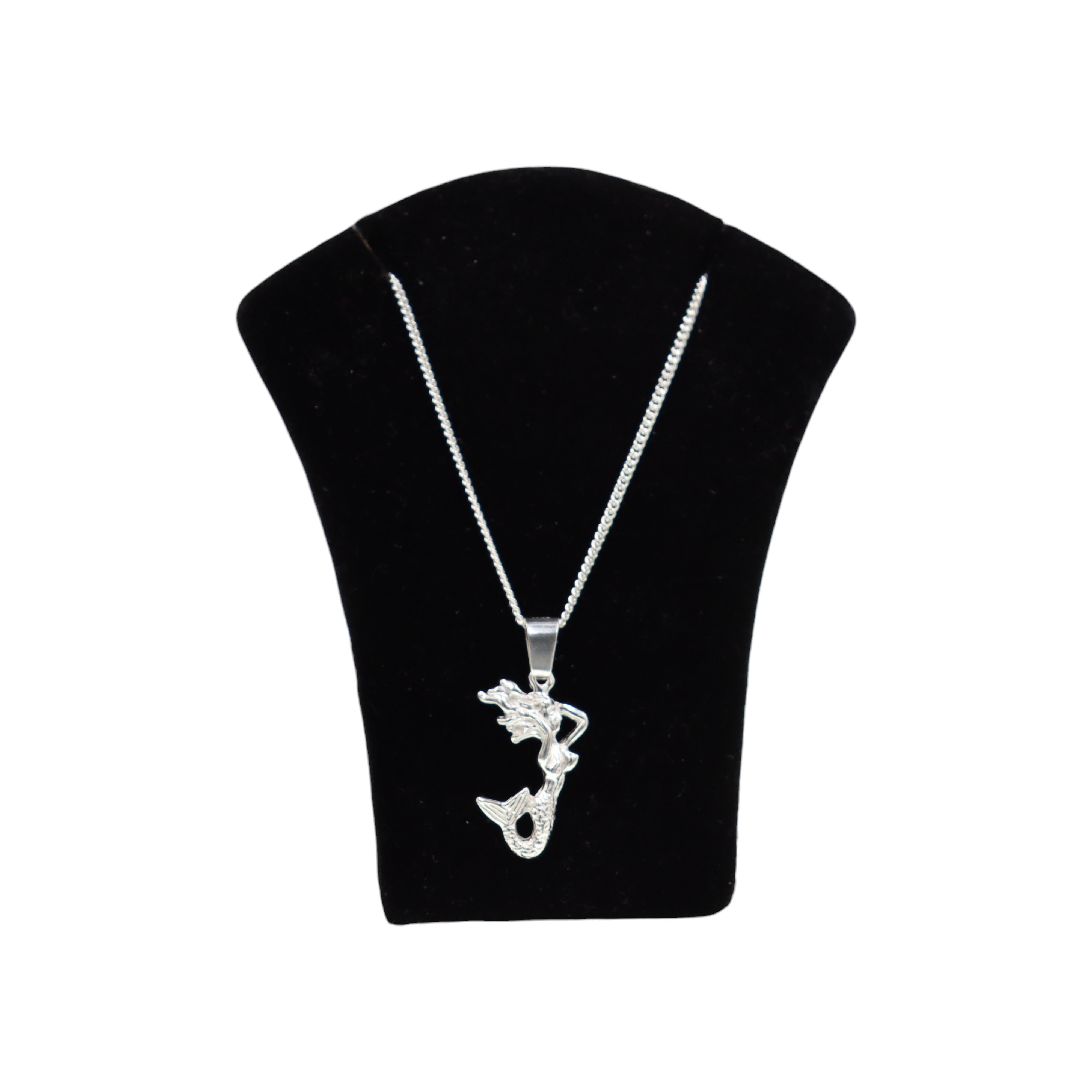 Dije De Sirena + Cadena En Plata .925