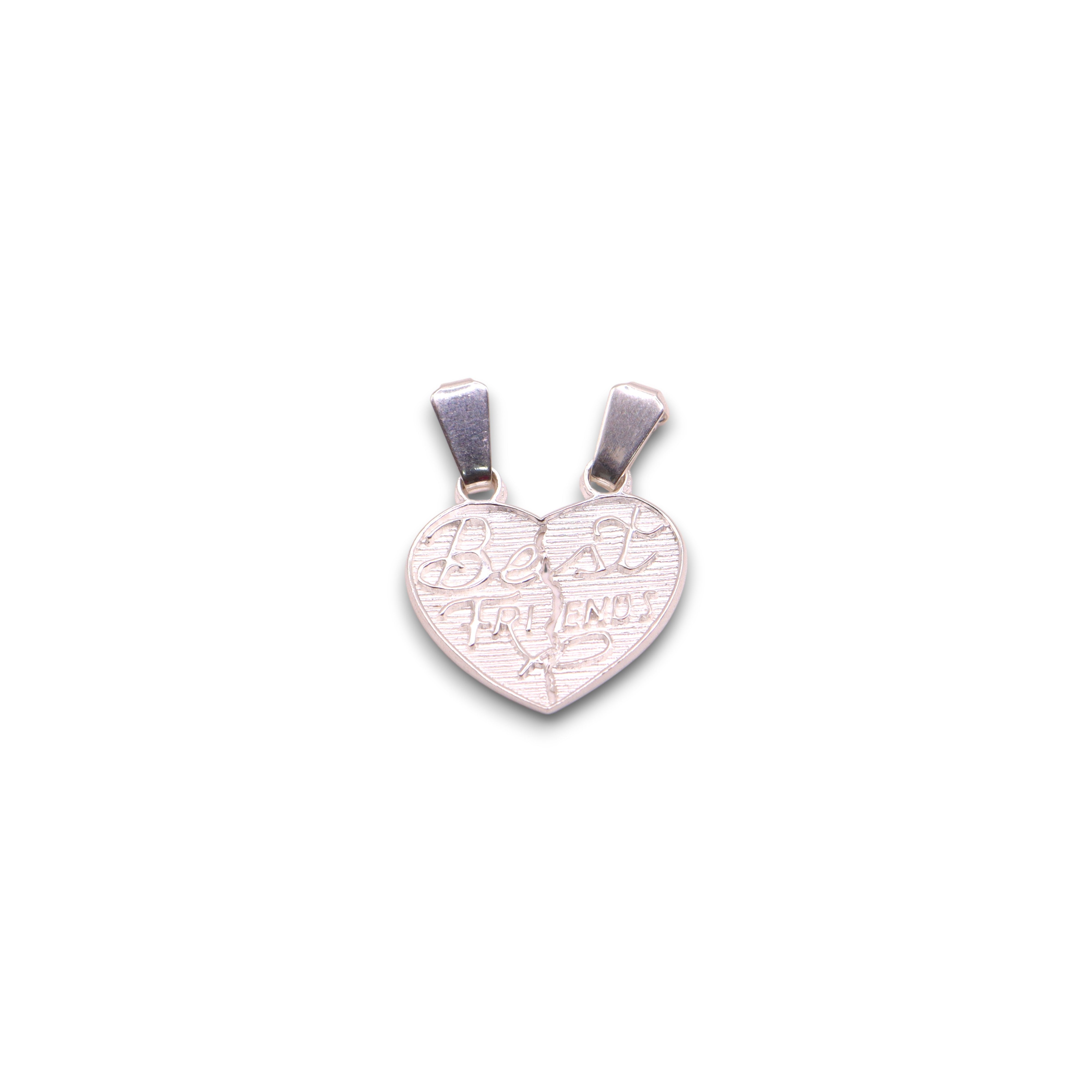 Dije Corazón Best Friends Plata .925 2 Piezas | Jozep Joyería