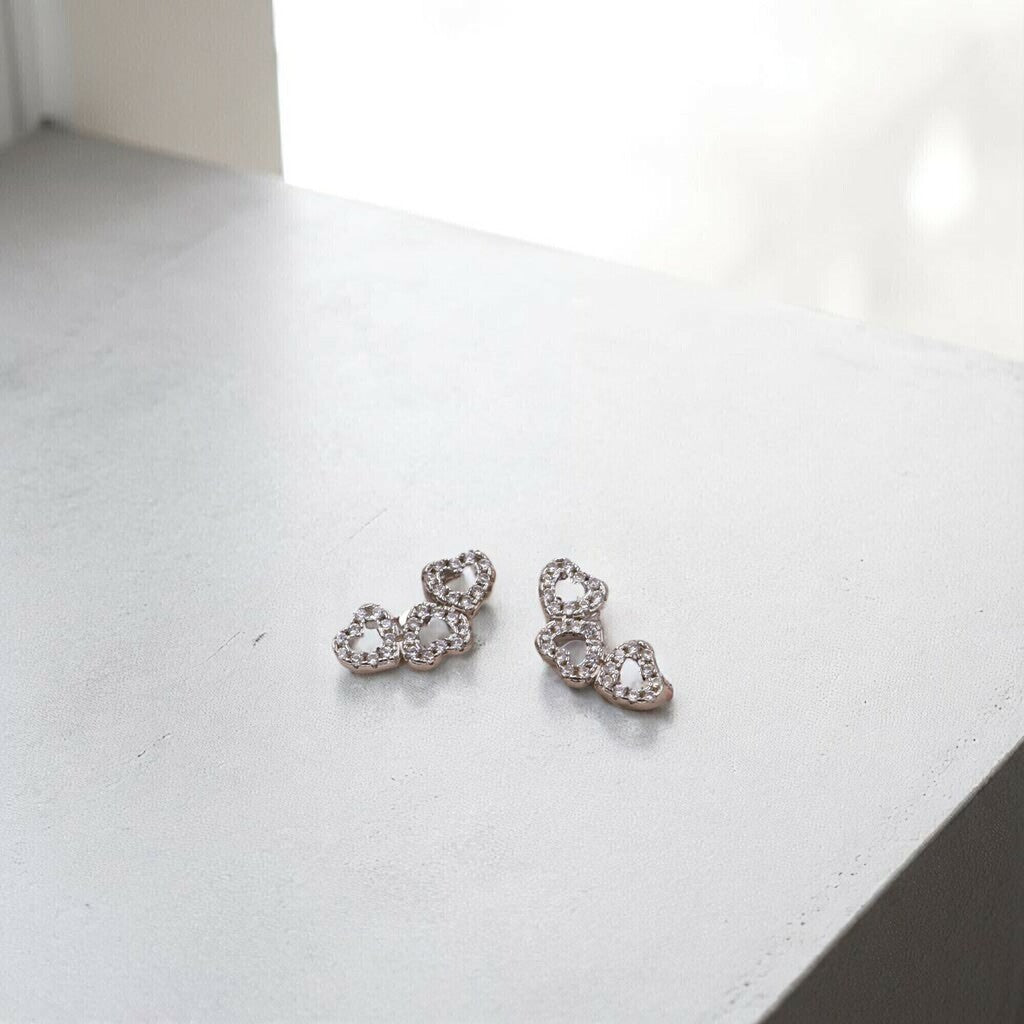 Broquel 3 Corazones de Plata .925