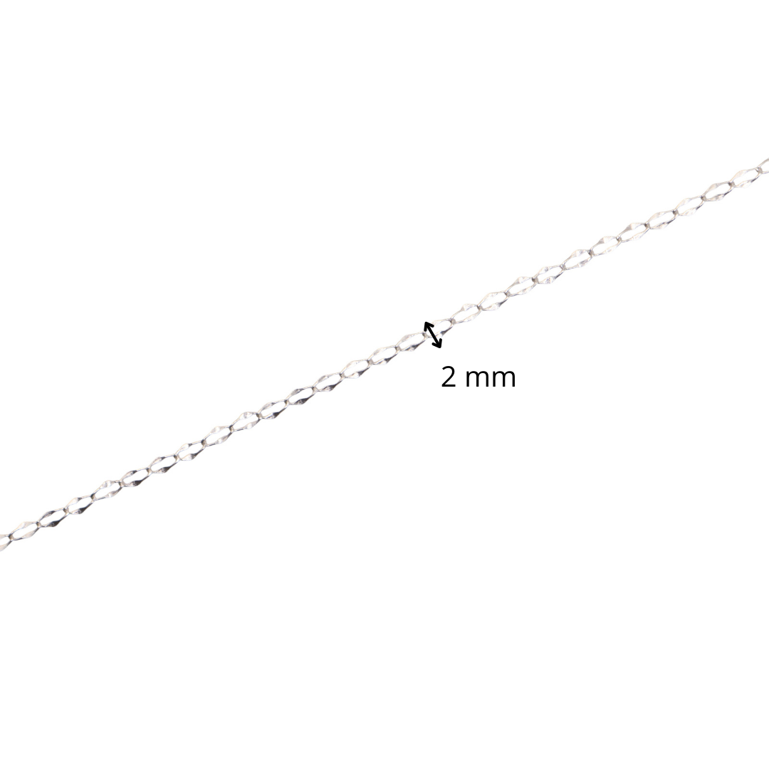 Pulsera Figaro Forjado Plata .925  18 Cm