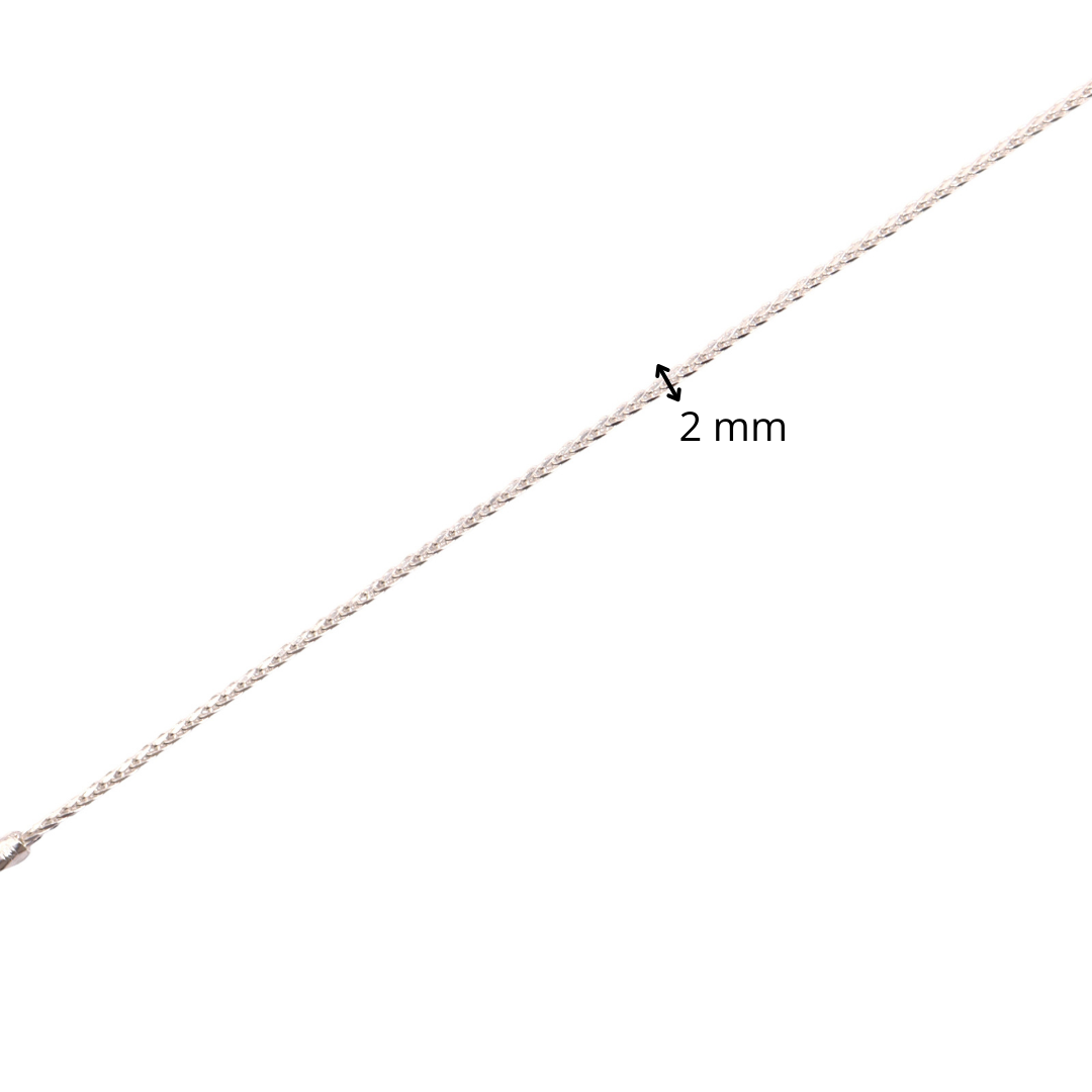 Pulsera Espiga Plata .925  18 Cm