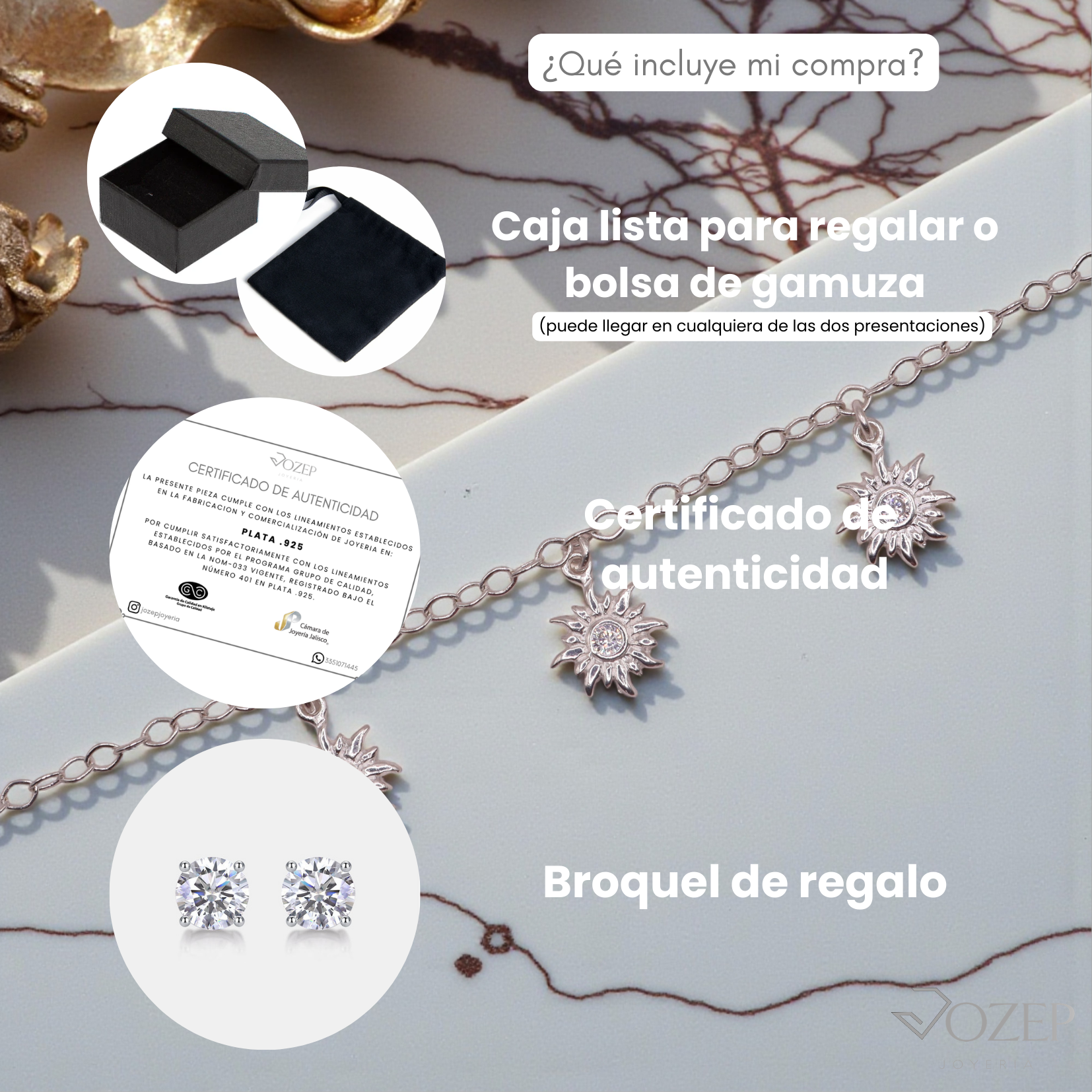 Pulsera Tres Soles Plata .925 19 cm