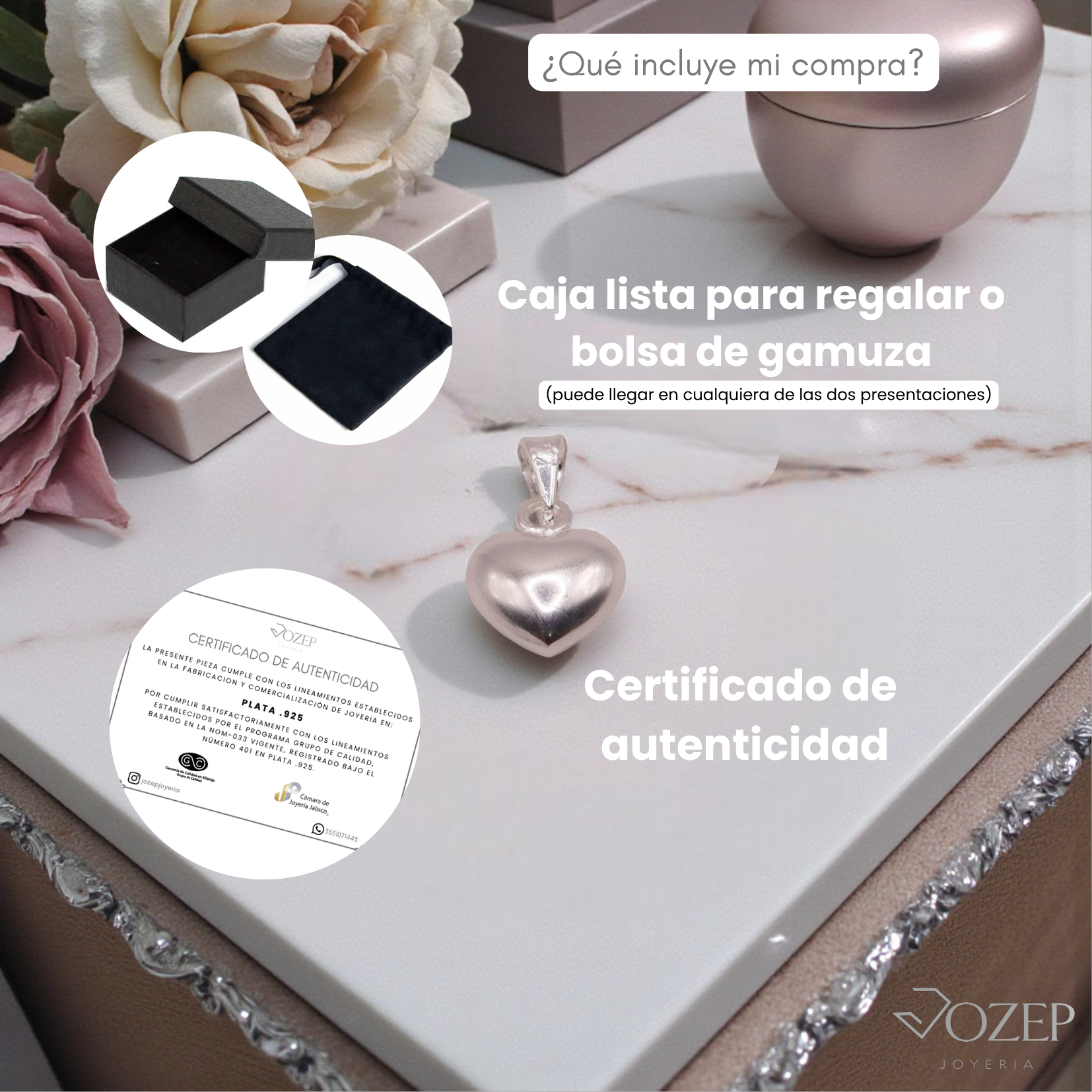 Dije Corazón Liso Mediano