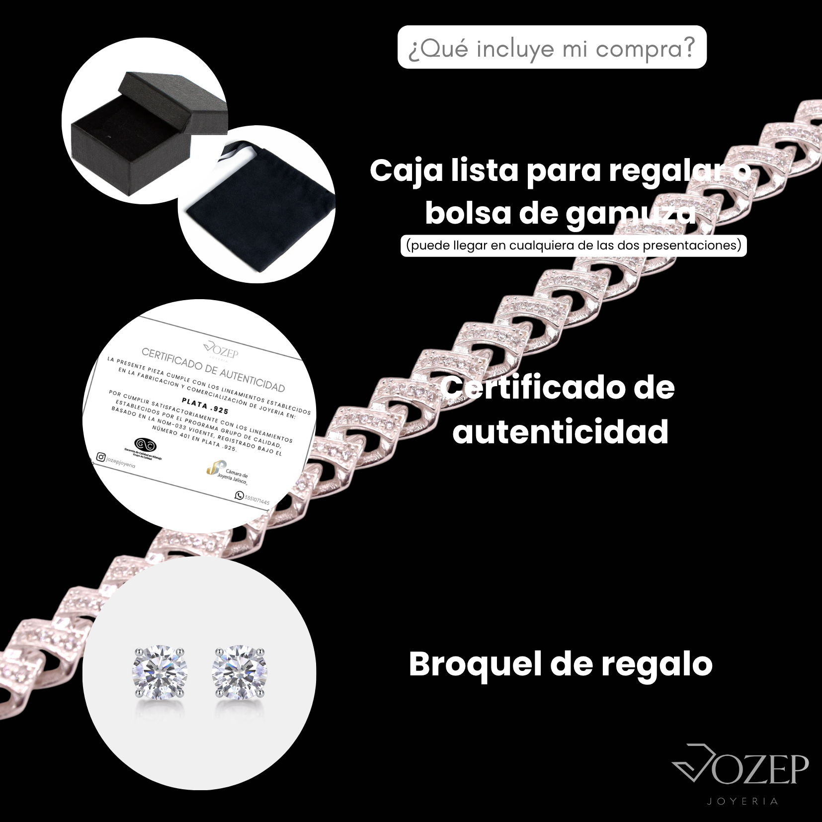 Pulsera Cubana Plata .925 Angular con Zirconias 18 cm