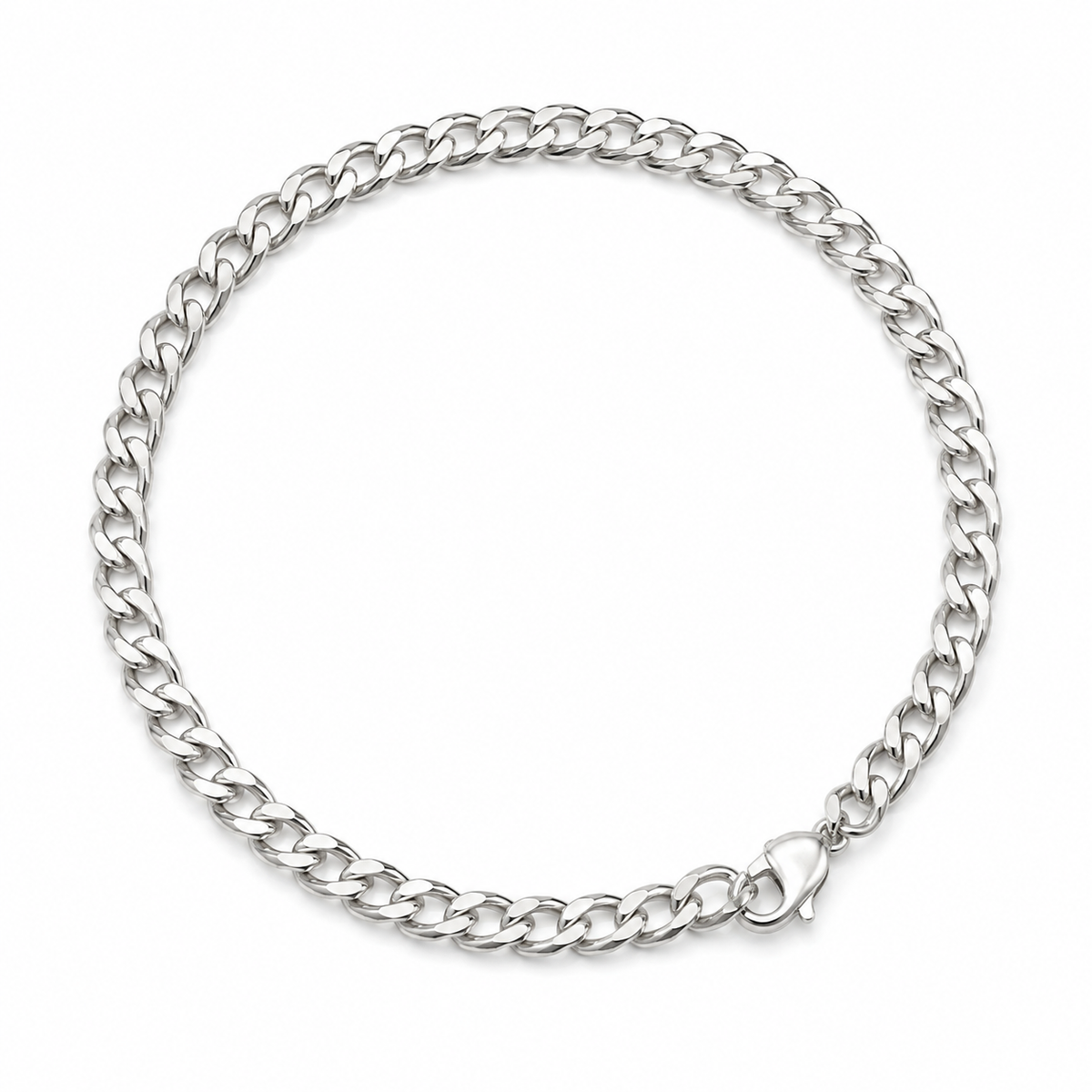 Pulso Cubano De Plata .925 20 cm
