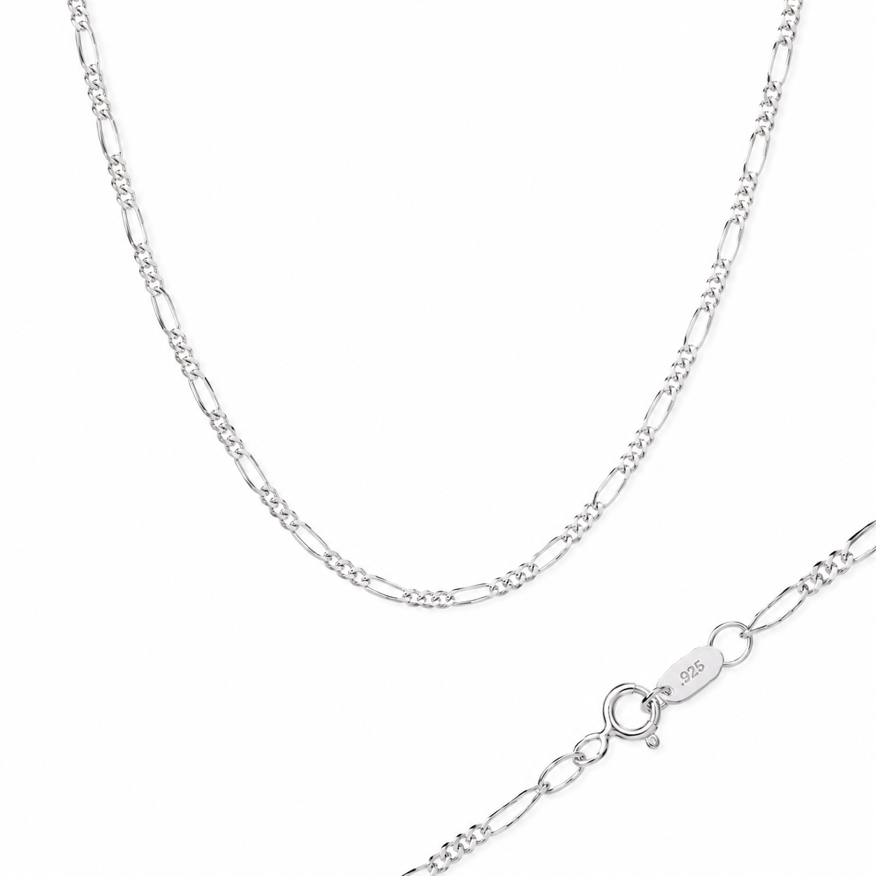 Cadena Figaro Forjada Mini de Plata .925 | 2mm
