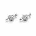 Broquel Flecha Corazón de Plata .925