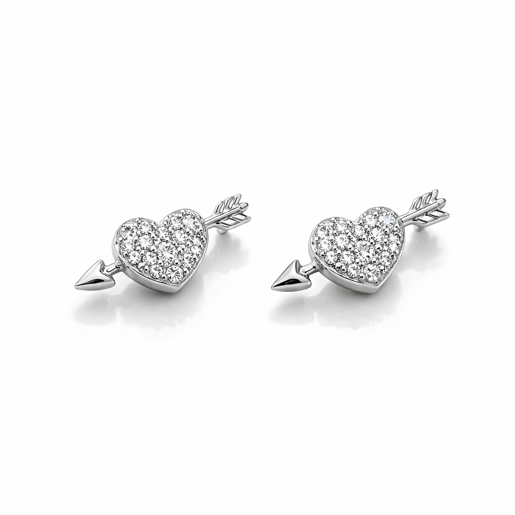 Broquel Flecha Corazón de Plata .925