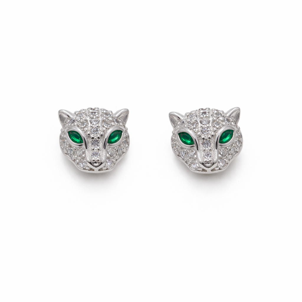 Broquel Leopardo de Plata .925