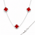 Collar Trébol de Plata .925 con zirconias