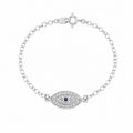 Pulsera Ojo Turco Plata .925 18 cm  Jozep Joyería