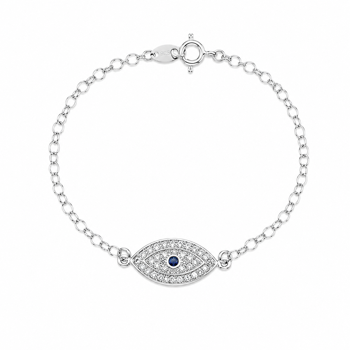 Pulsera Ojo Turco Plata .925 18 cm  Jozep Joyería