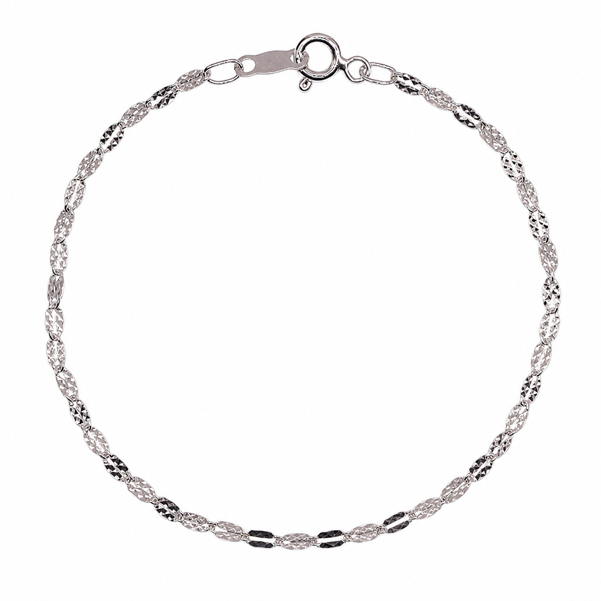 Pulsera Grano De Café En Plata .925 |  18 Cm