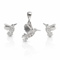 Juego Colibrí (Dije y Aretes)