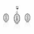 Juego Mini Virgen Circonia (Dije y Aretes)