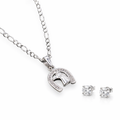 Dije Herradura Plata 925 Con Cadena Suerte Mujer Brillo