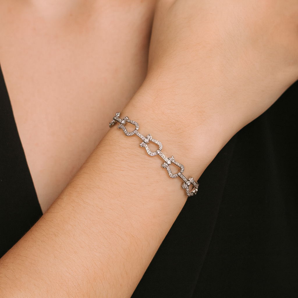 Pulsera De Plata .925 Eslabon Herradura