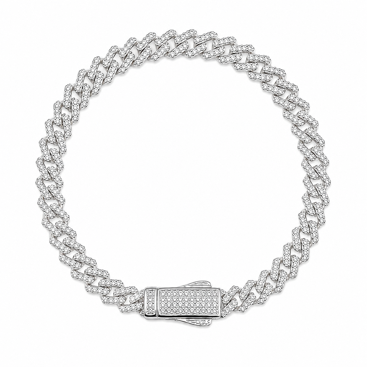 Pulsera Plata .925 Acabado Fino con Circonia Pro 18 cm