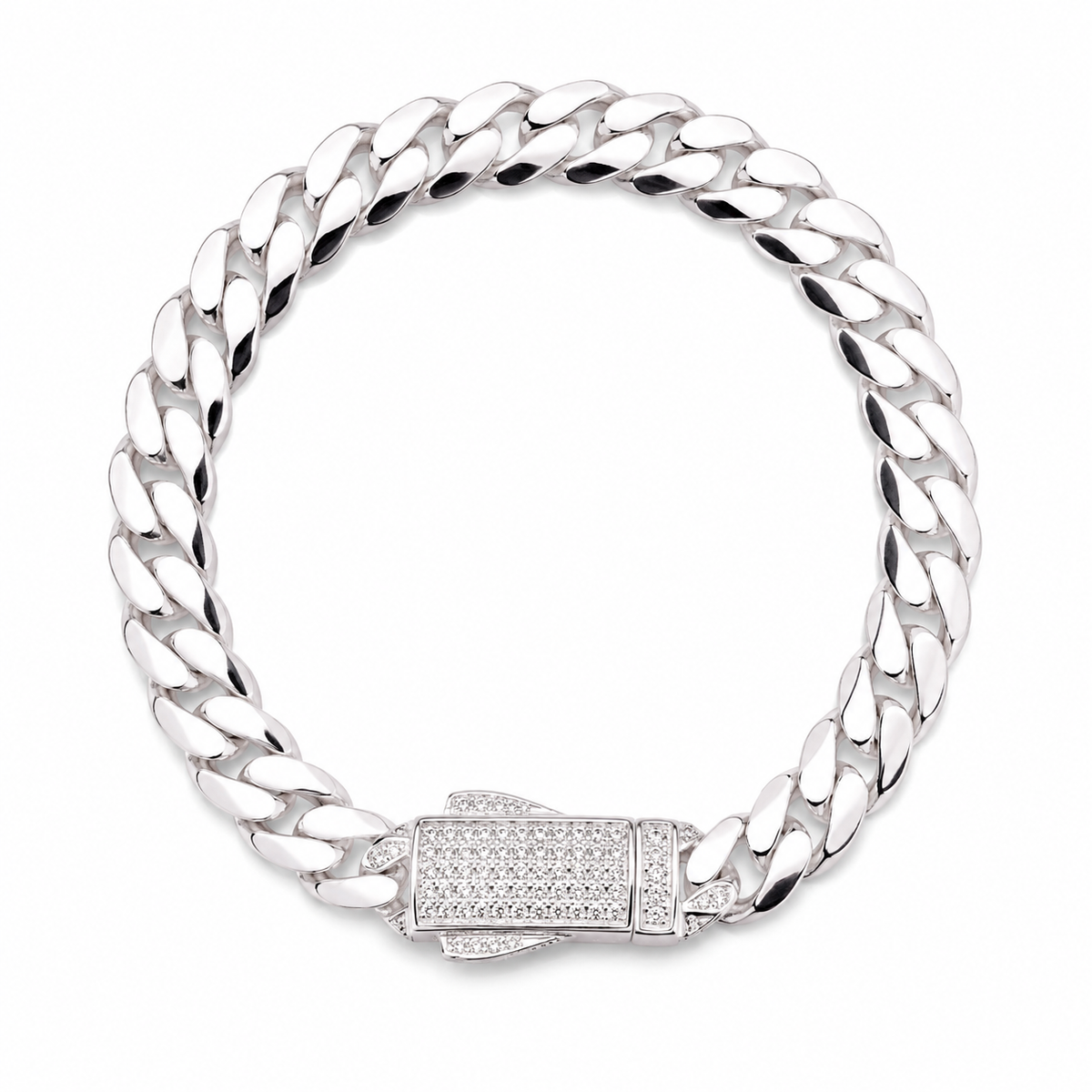 Pulsera Plata .925 Liso Slim 17.5 cm