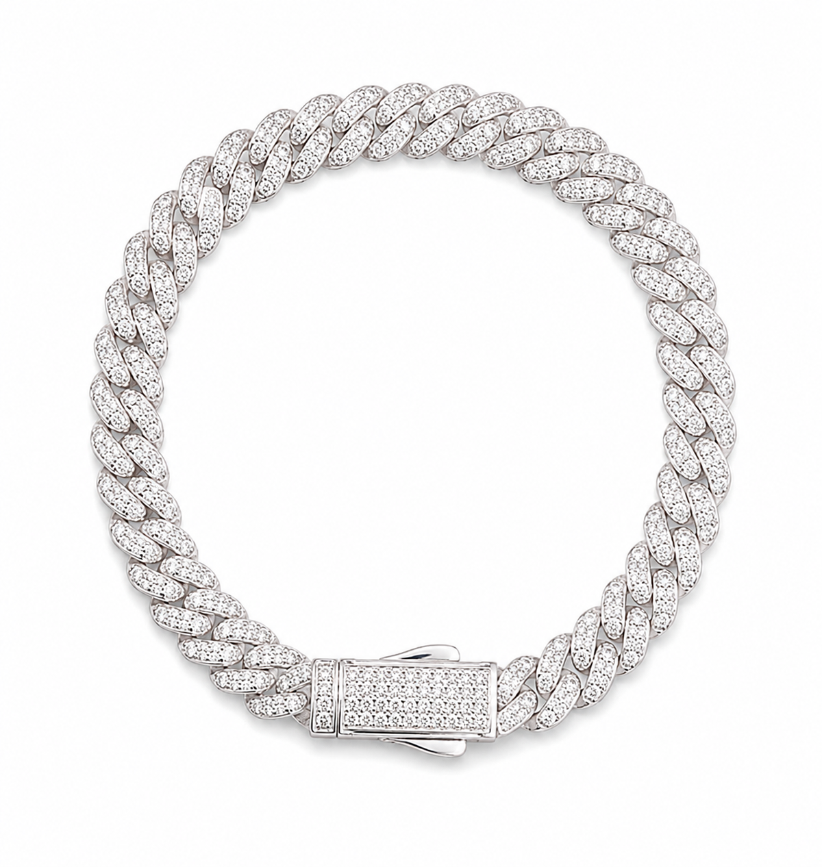 Pulsera Plata .925 Trenzado Diamantado Classic 18 cm