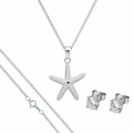 Dije Estrella De Mar + Cadena En Plata .925