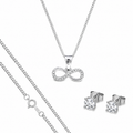 Dije Infinito + Cadena En Plata 925