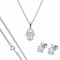 Dije Mano De Fatima + Cadena En Plata .925