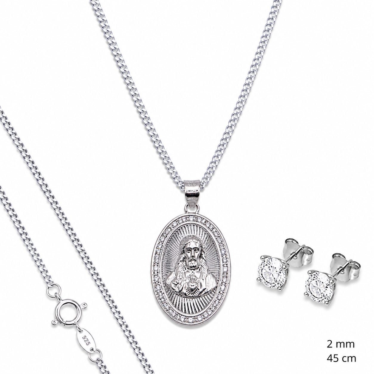 Dije De Medalla De Jesus Ovalada