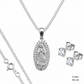 Dije Virgen Grande Blanca Plata .925