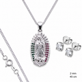 Dije Virgen Mediana Multicolor Plata .925