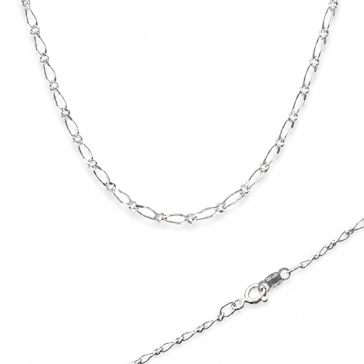 Cadena Fígaro 1x1 de Plata .925 | 2mm