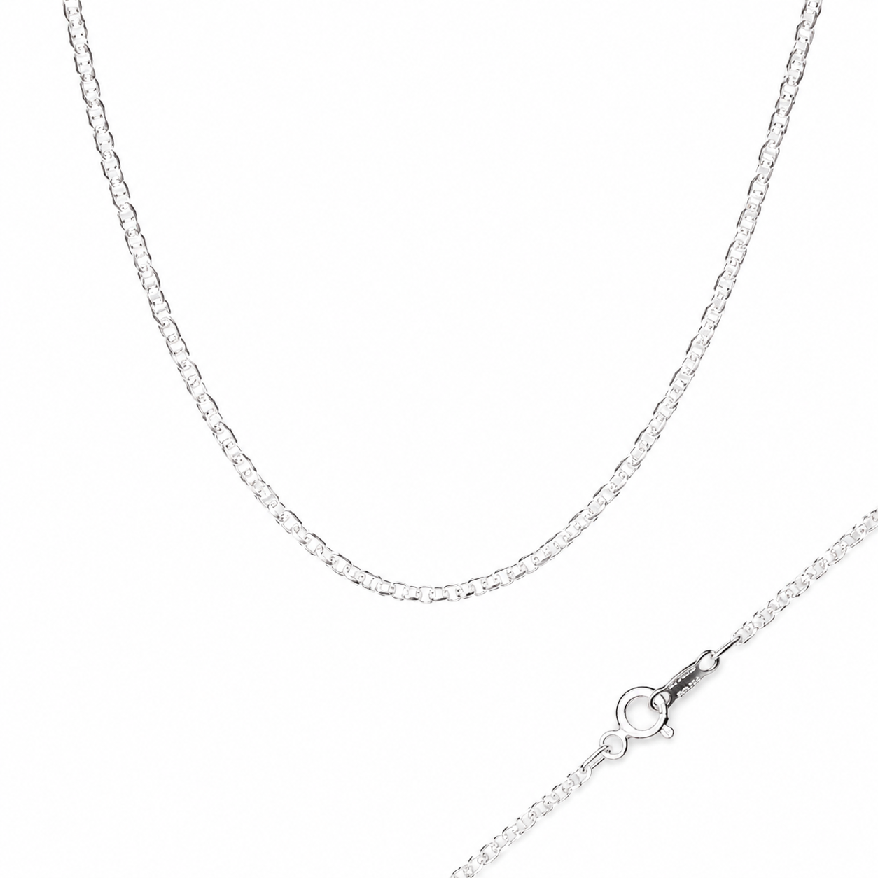 Cadena Gucci Ancla Martillada Mini de Plata .925  | 2mm