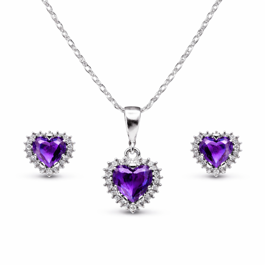 Juego Corazón Morado