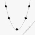 Cadena De Plata .925 Trebol 60 cm