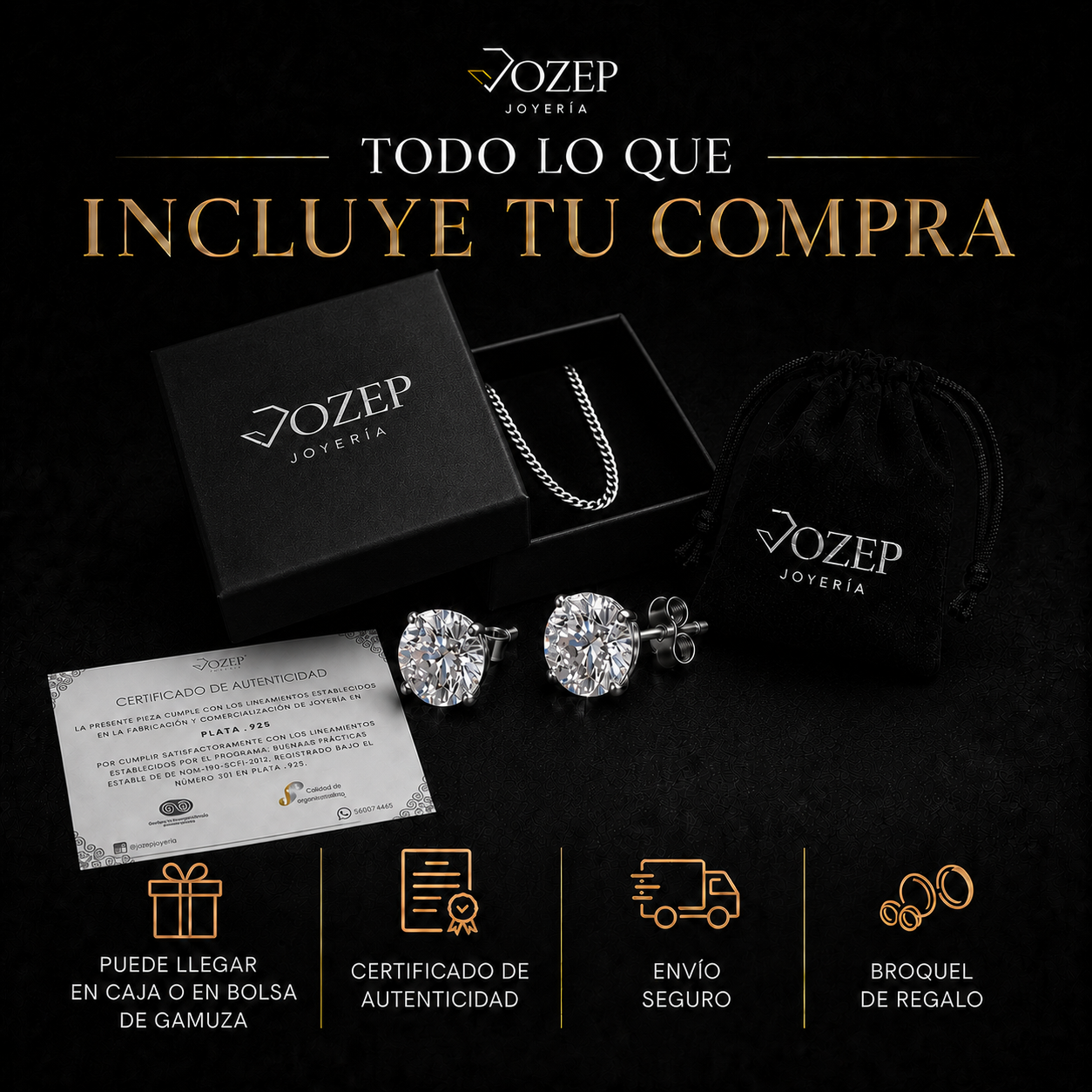 Collar Trébol de Plata .925 con zirconias