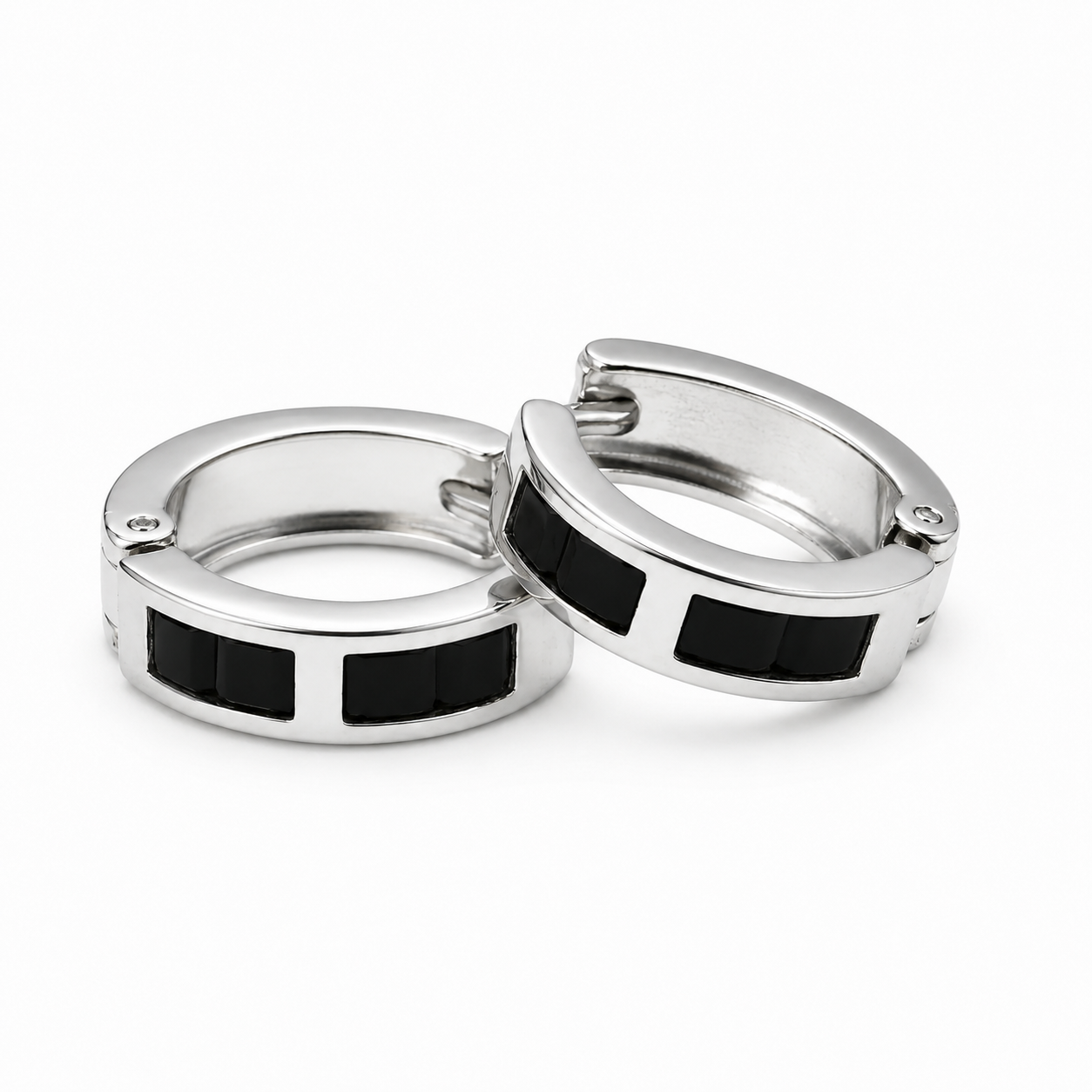 Arracadas Huggies De Colores de Plata .925