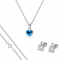 Dije Corazón Mini Azul Cielo