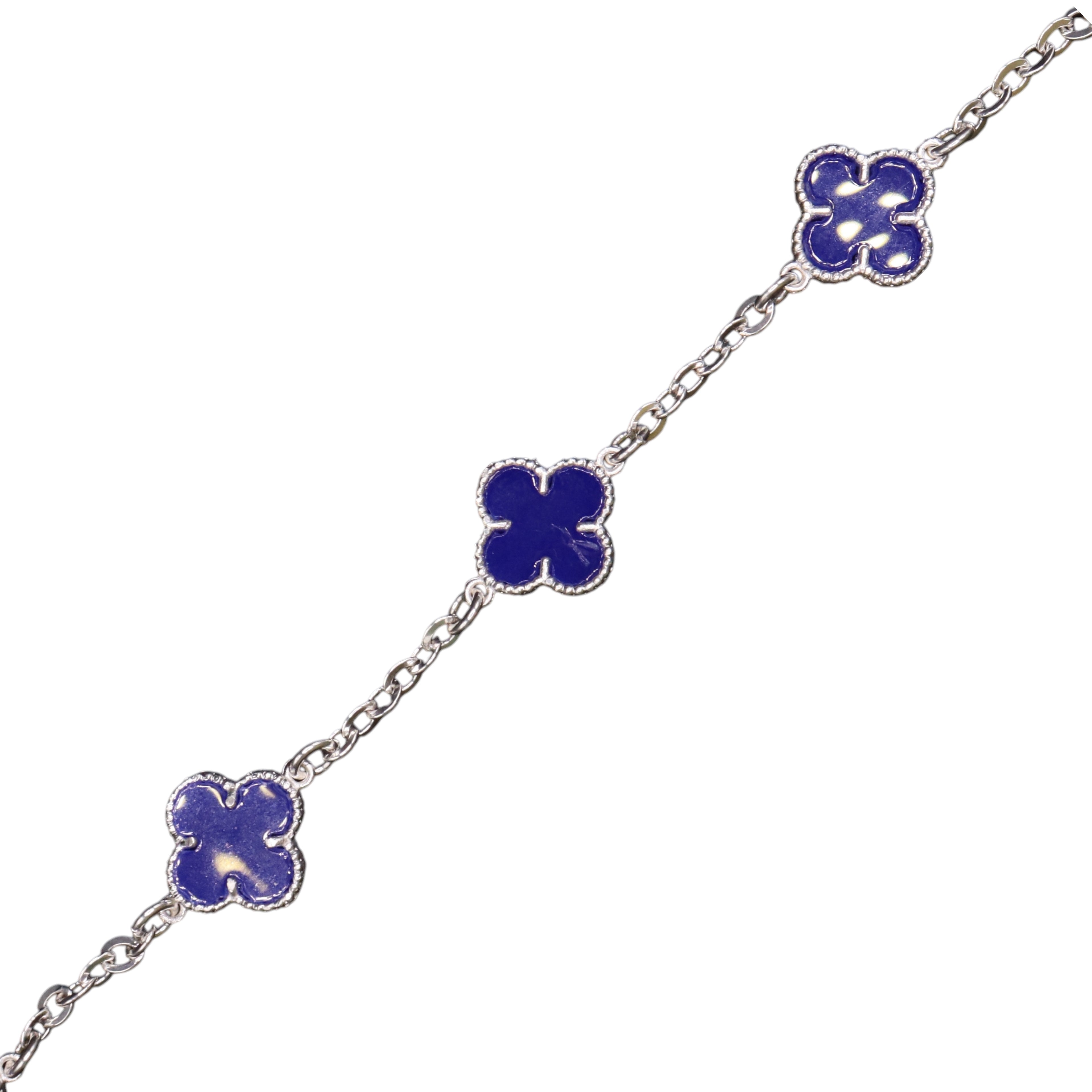 Pulso De Plata .925 Estilo Trebol 18 cm